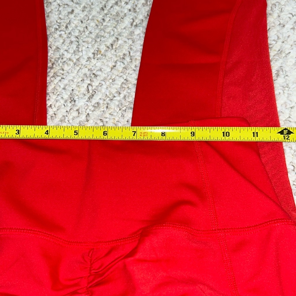NEW Dance2Fit Fit Booty High Waisted Ruby Red & Floral Workout Outfit - Picture 14 of 15